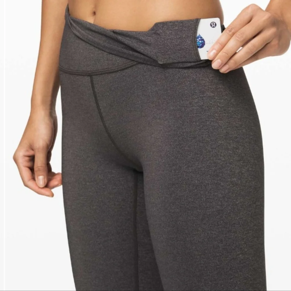 Lululemon Wunder Under Women's High Rise Leggings Tight Heather Gray Size 6